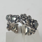 PANDORA SILVER FLORAL RING - Ring Size K 1/2 / 11 US